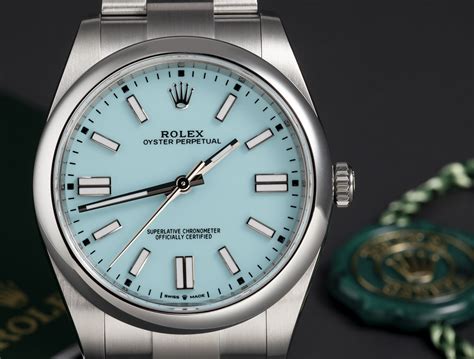 Rolex Oyster Perpetual Tiffany Dial 41mm Ref 124300.